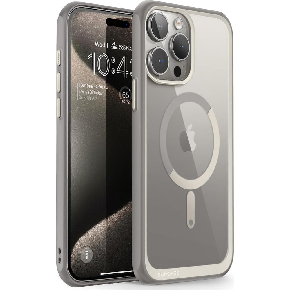 Etui Supcase UB Mag z MagSafe do iPhone 15 Pro, przezroczysto-szare